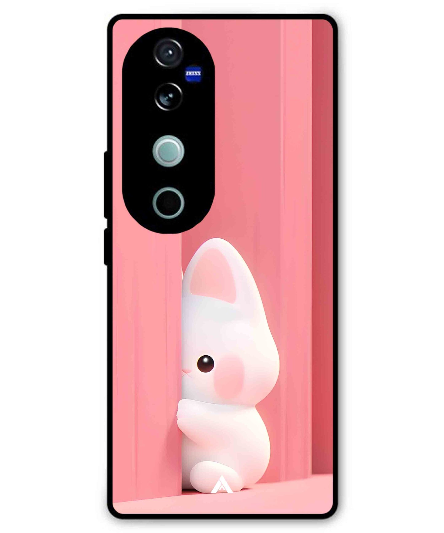 Pink Bunny Metal Back Cover Phone Case for Vivo v40