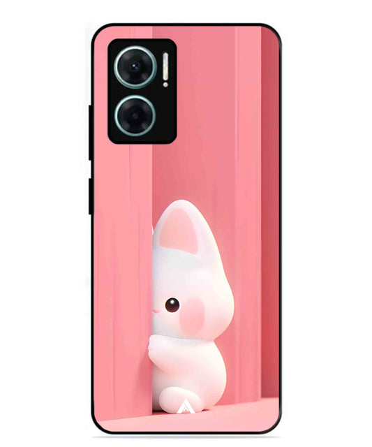 Pink Bunny Metal Back Cover Phone Case for Xiaomi Redmi 11 Prime 5G