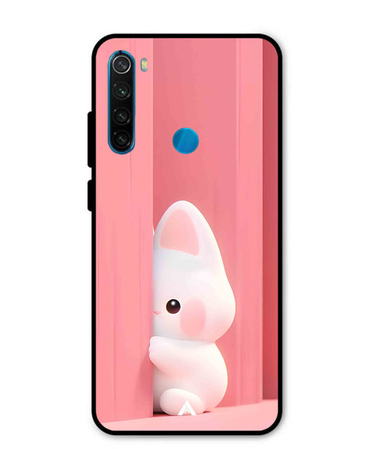 Pink Bunny Metal Back Cover Phone Case for Xiaomi Redmi Note 8