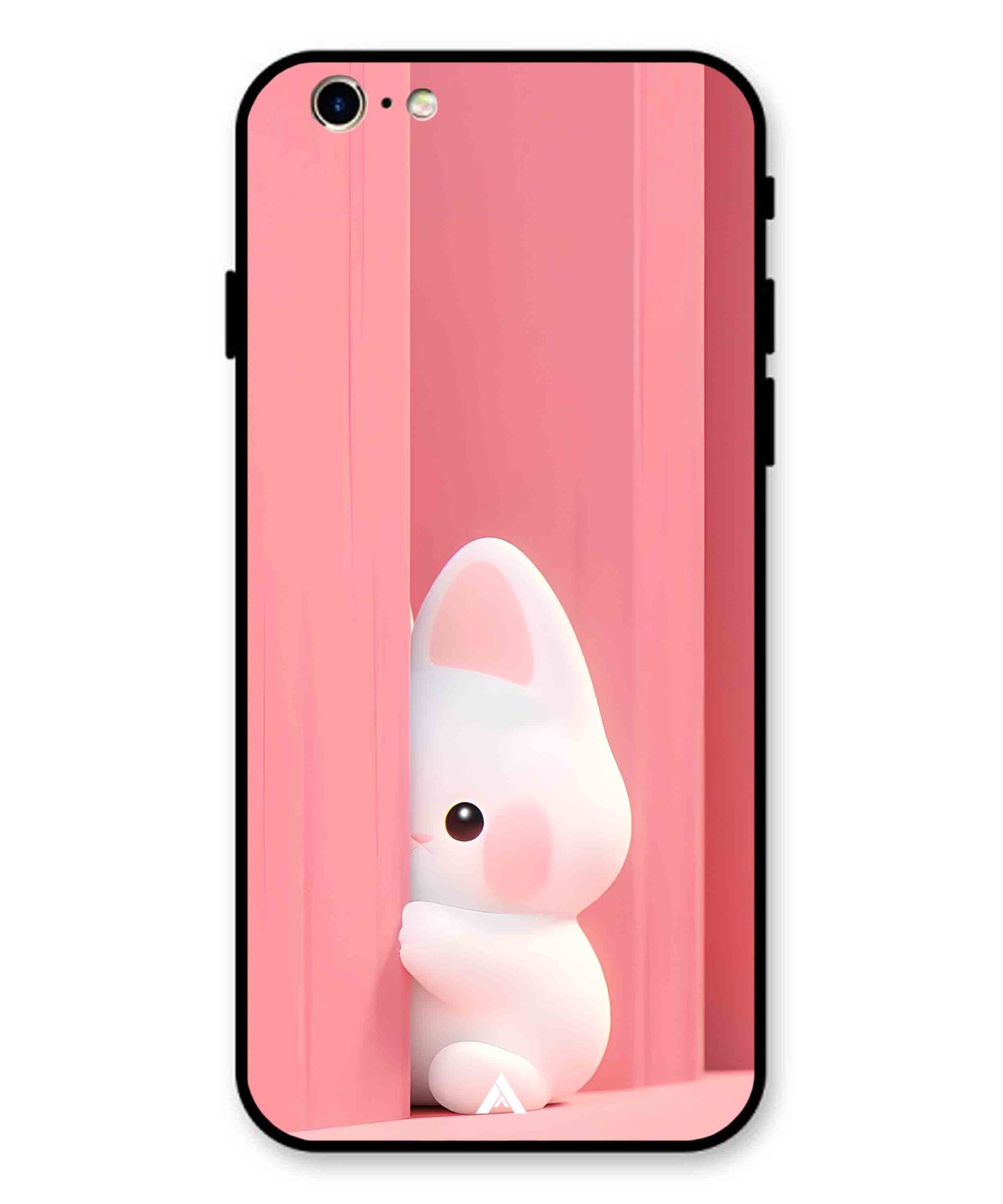 Pink Bunny Metal Back Cover Phone Case for iPhone 11