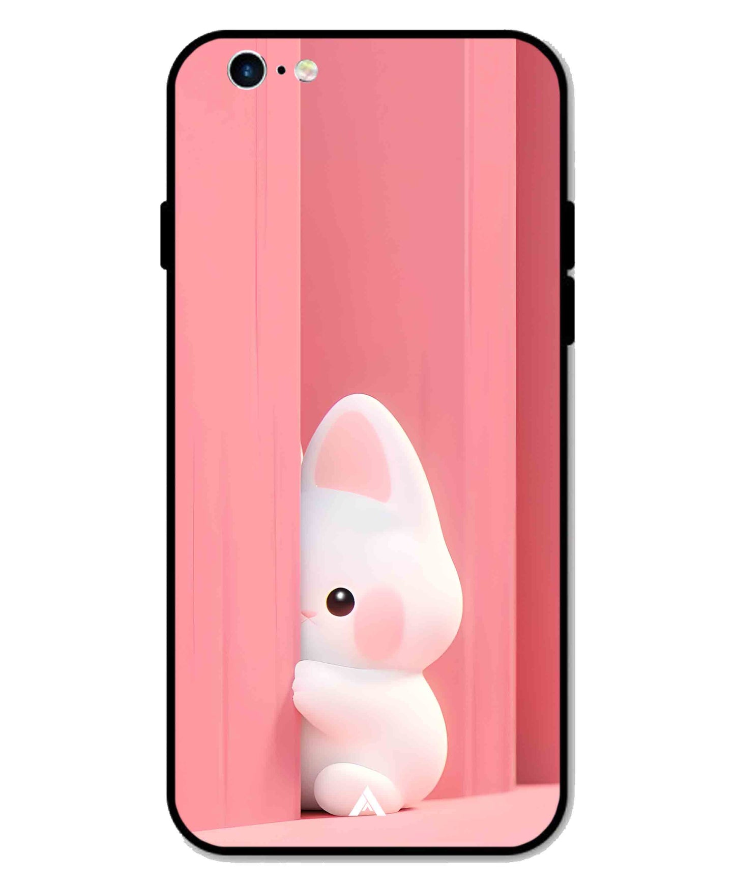 Pink Bunny Metal Back Cover Phone Case for iPhone 6s