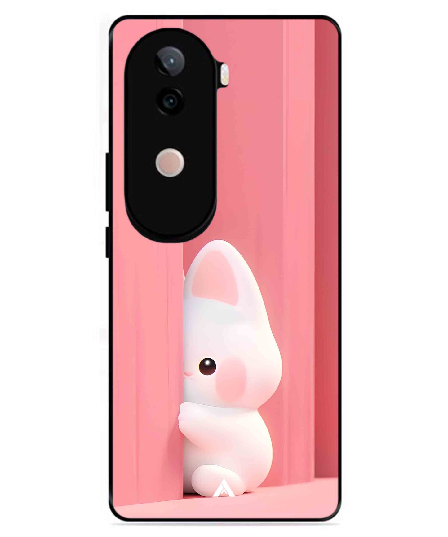 Pink Bunny Metal Back Cover Phone Case for iQOO Z9s