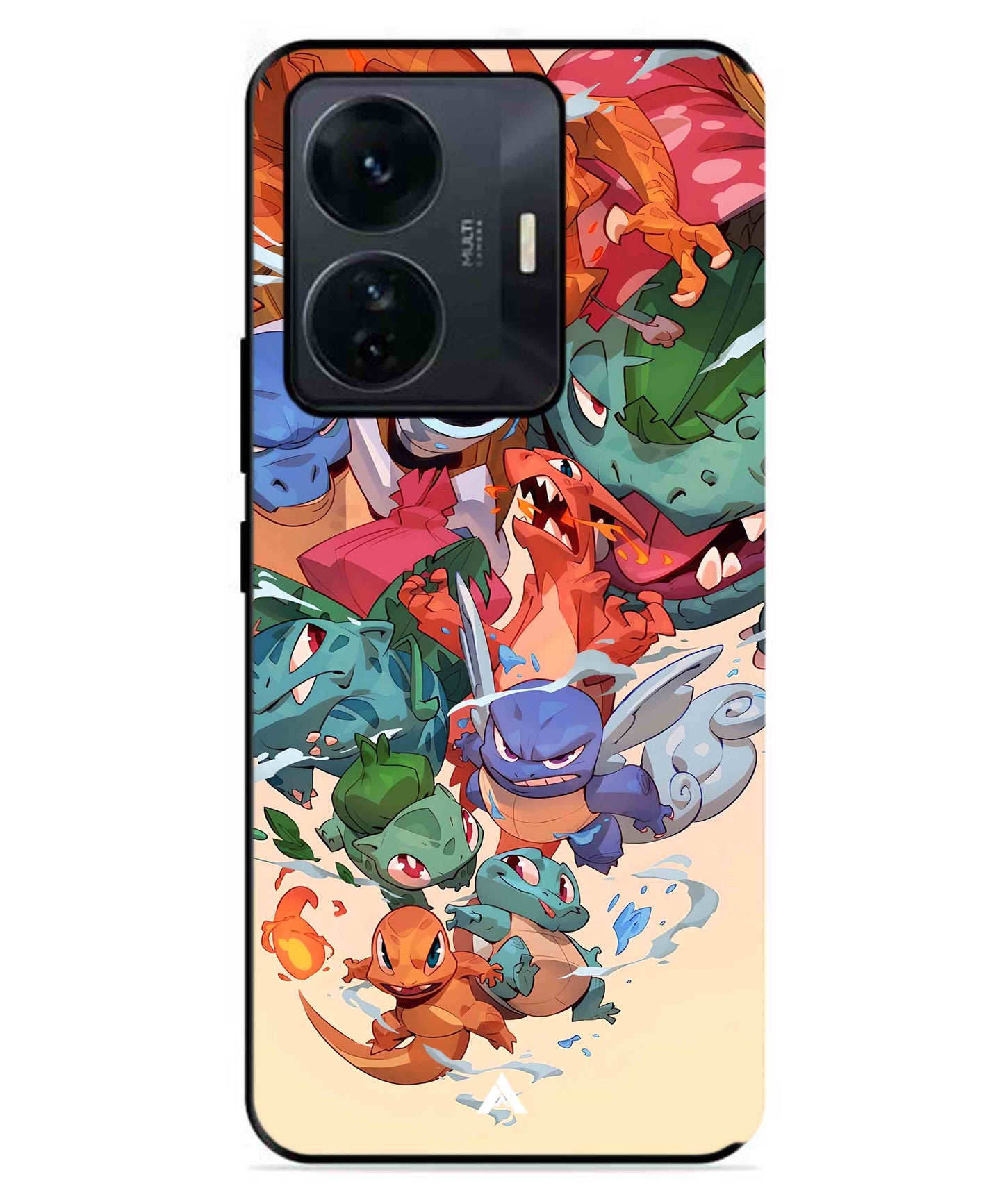 Pokemon Team 2 Metal Back Cover Phone Case for IQOO Z6 Pro