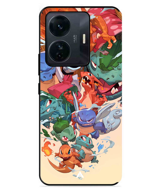 Pokemon Team 2 Metal Back Cover Phone Case for IQOO Z6 Pro