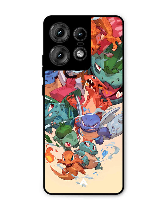 Pokemon Team 2 Metal Back Cover Phone Case for Moto Edge 50 Pro