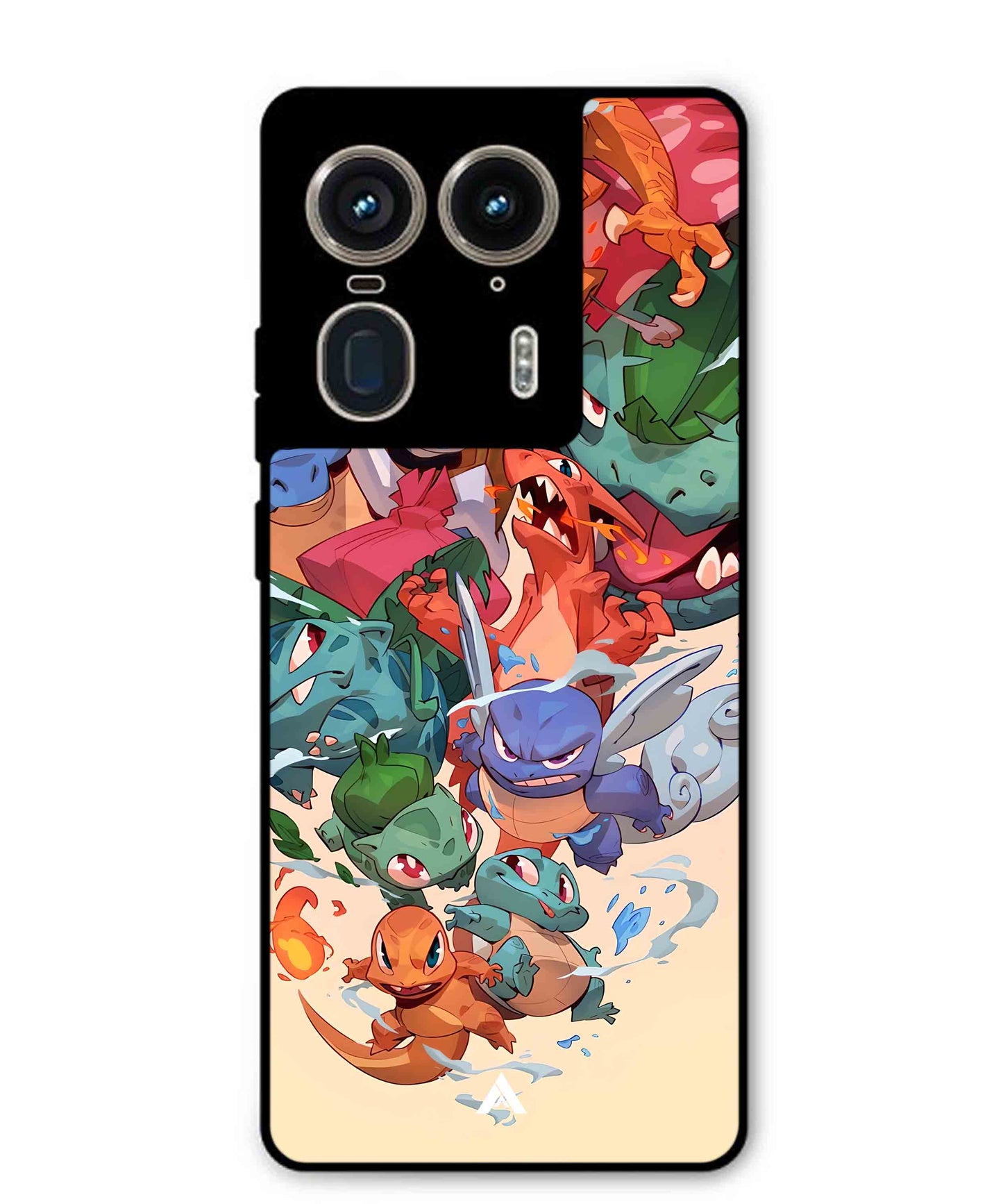 Pokemon Team 2 Metal Back Cover Phone Case for Moto Edge 50 Ultra