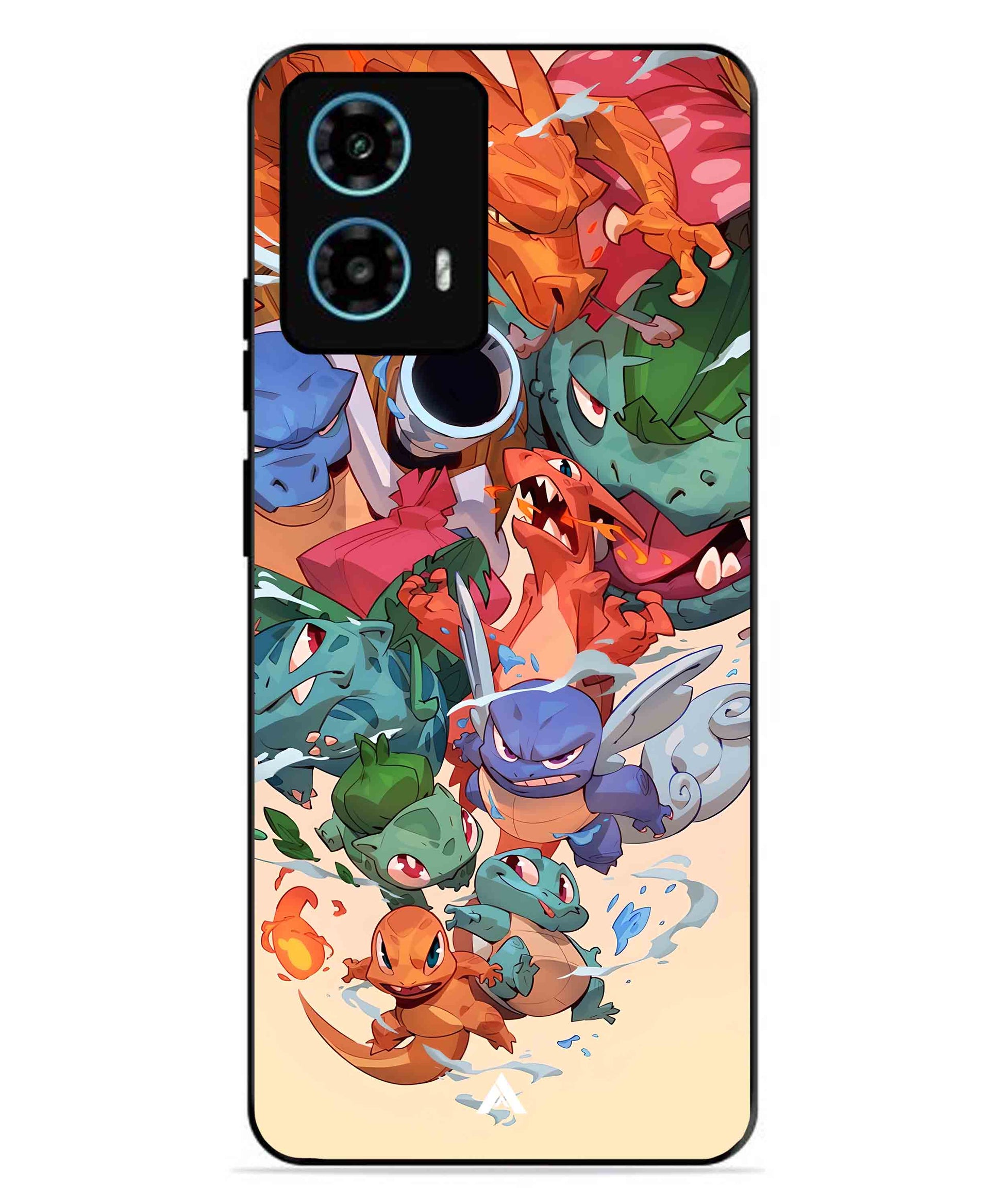 Pokemon Team 2 Metal Back Cover Phone Case for Moto G34