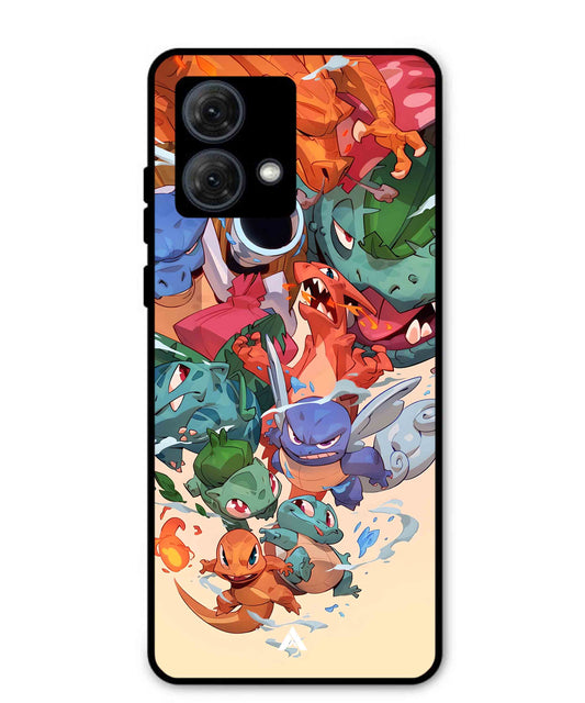 Pokemon Team 2 Metal Back Cover Phone Case for Moto G84