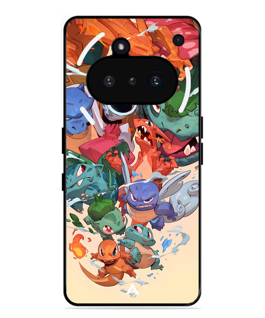 Pokemon Team 2 Metal Back Cover Phone Case for Nothing Phone 3a