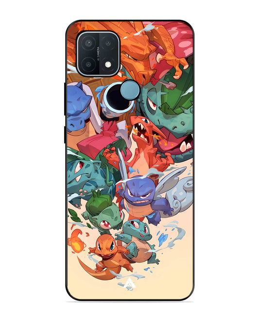 Pokemon Team 2 Metal Back Cover Phone Case for OPPO A15