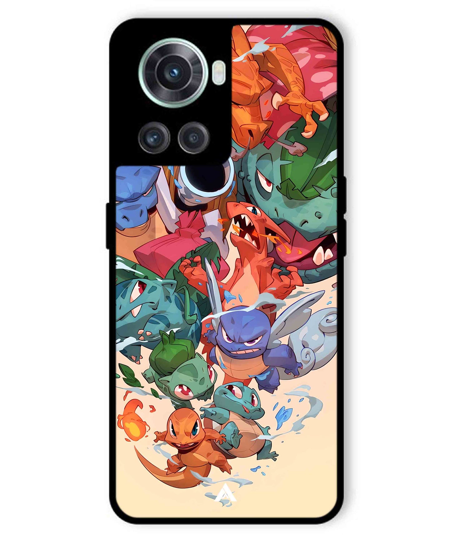 Pokemon Team 2 Metal Back Cover Phone Case for Oneplus 10R