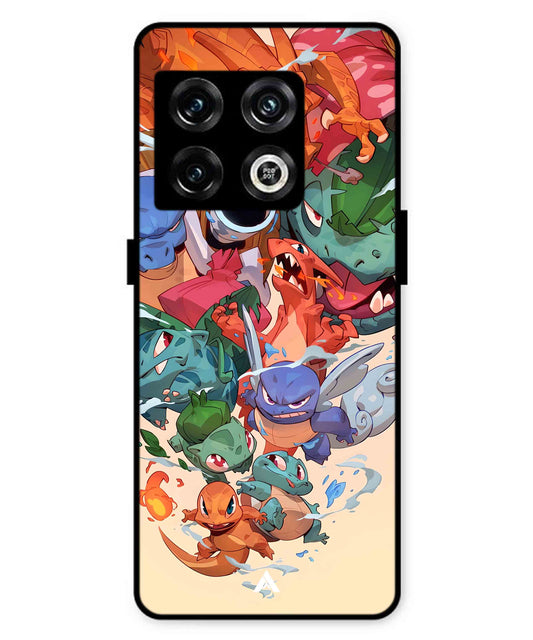 Pokemon Team 2 Metal Back Cover Phone Case for Oneplus 10 Pro