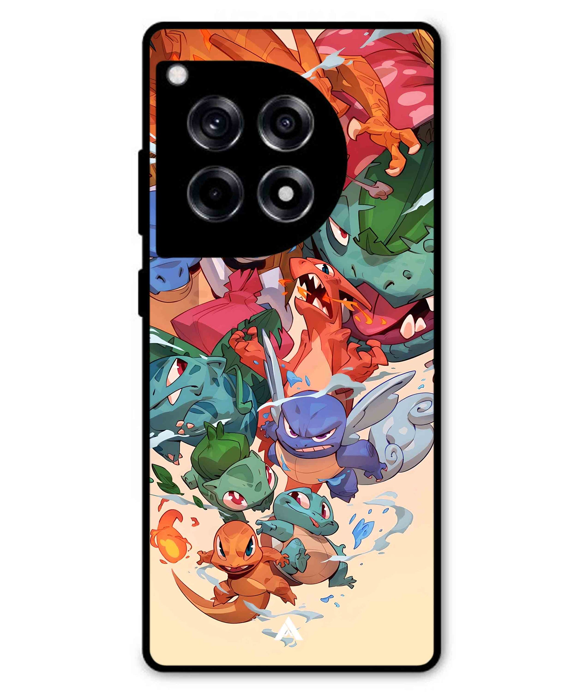 Pokemon Team 2 Metal Back Cover Phone Case for Oneplus 12R