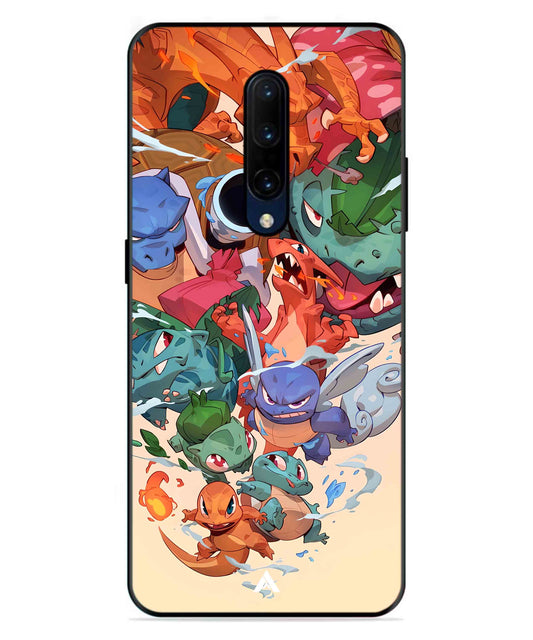 Pokemon Team 2 Metal Back Cover Phone Case for Oneplus 7 Pro