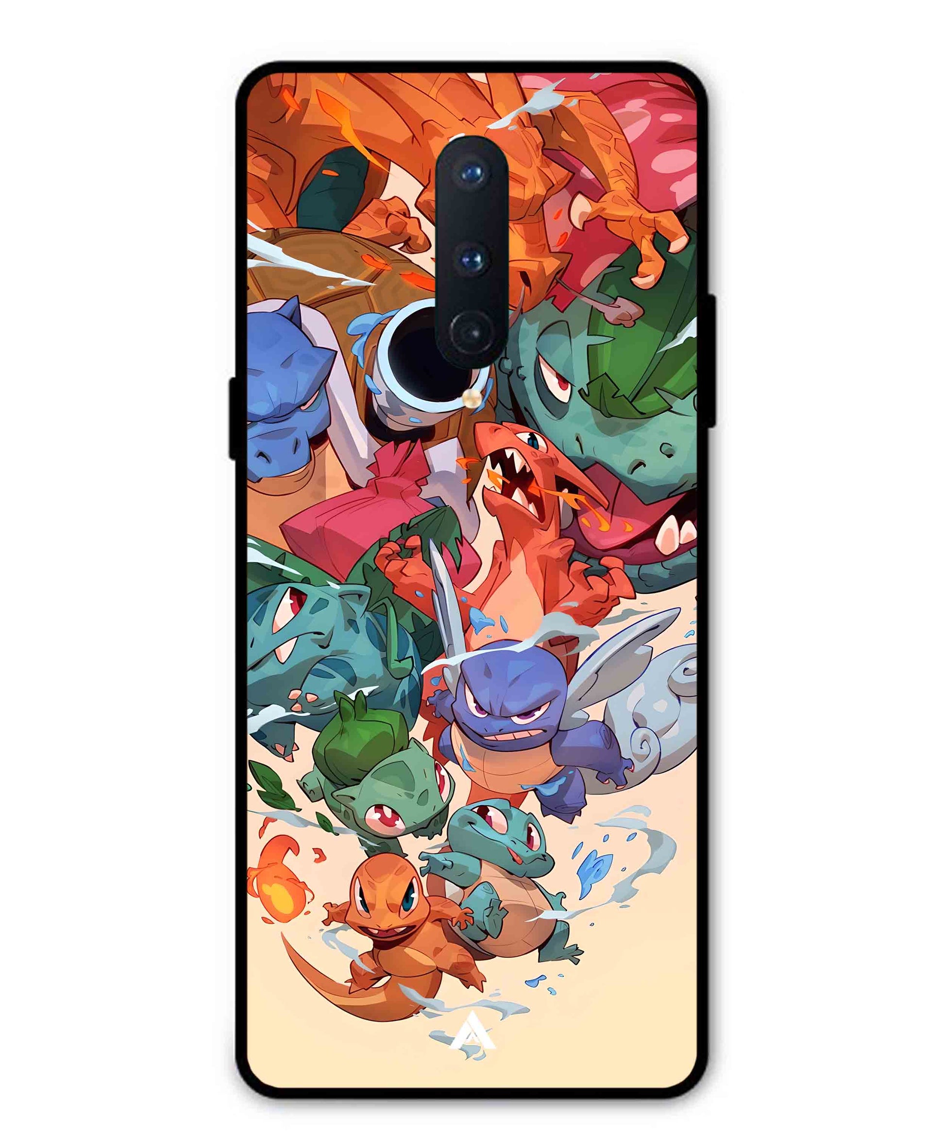 Pokemon Team 2 Metal Back Cover Phone Case for Oneplus 8