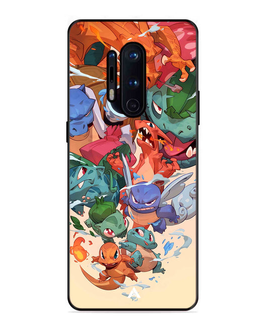Pokemon Team 2 Metal Back Cover Phone Case for Oneplus 8 Pro