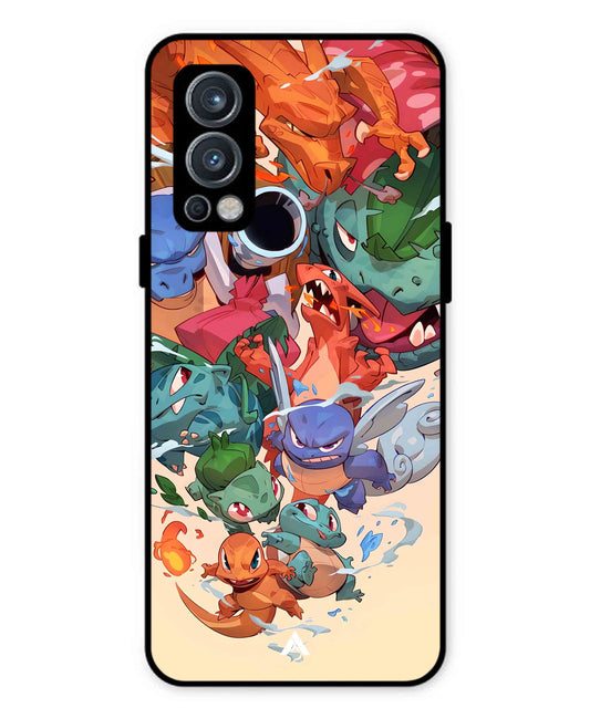 Pokemon Team 2 Metal Back Cover Phone Case for Oneplus Nord 2