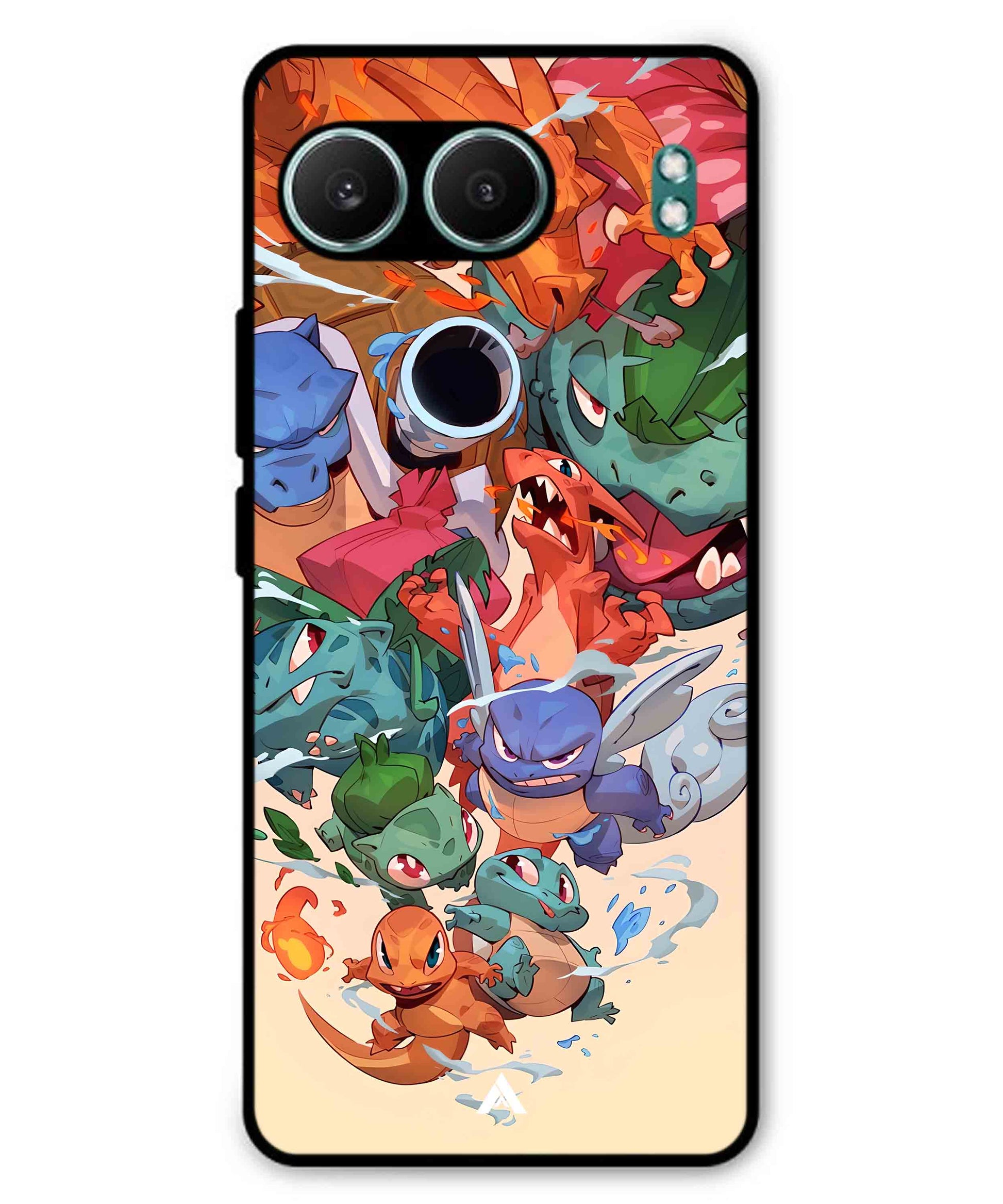 Pokemon Team 2 Metal Back Cover Phone Case for Oneplus Nord 4