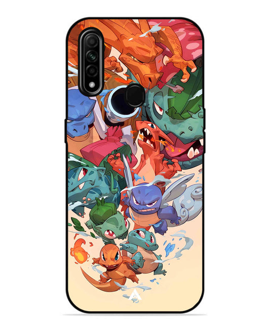 Pokemon Team 2 Metal Back Cover Phone Case for Oppo A31