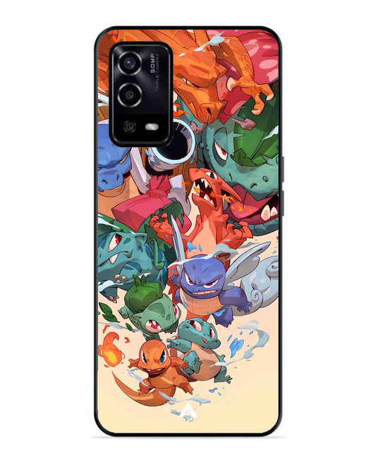 Pokemon Team 2 Metal Back Cover Phone Case for Oppo A55