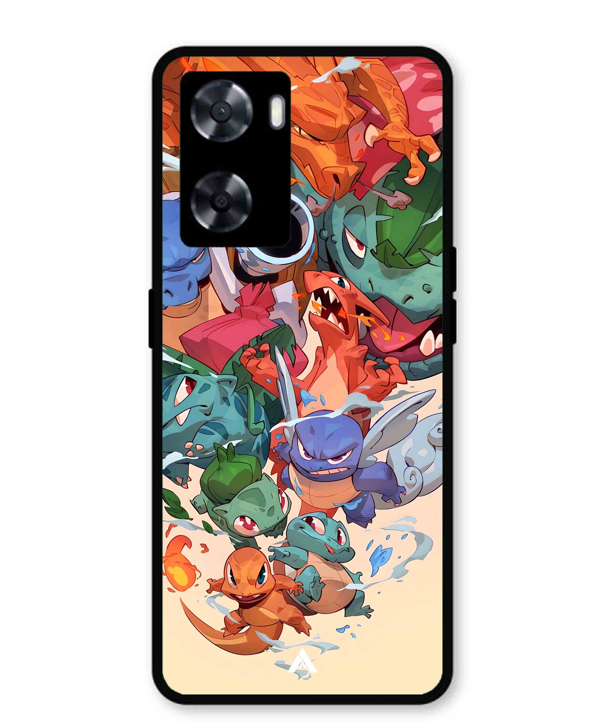 Pokemon Team 2 Metal Back Cover Phone Case for Oppo A57