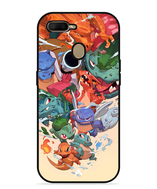 Pokemon Team 2 Metal Back Cover Phone Case for Oppo A7