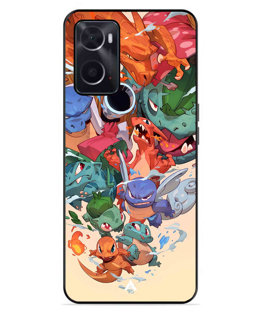 Pokemon Team 2 Metal Back Cover Phone Case for Oppo A76