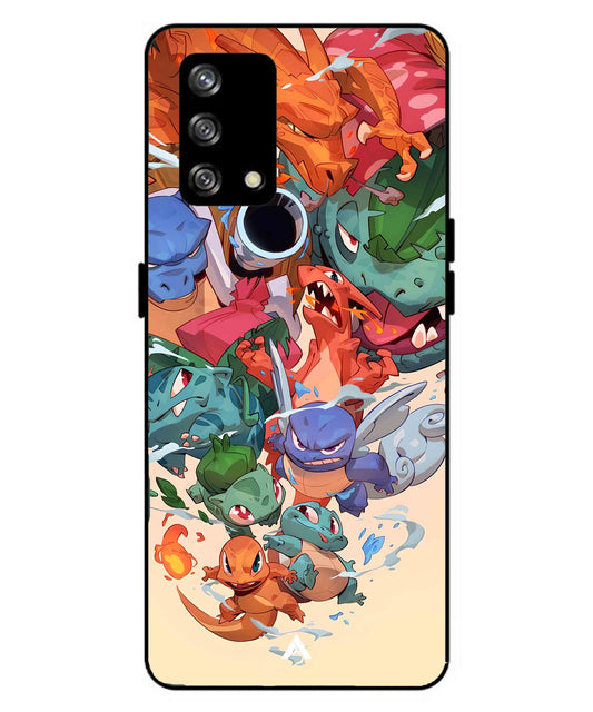 Pokemon Team 2 Metal Back Cover Phone Case for Oppo A93