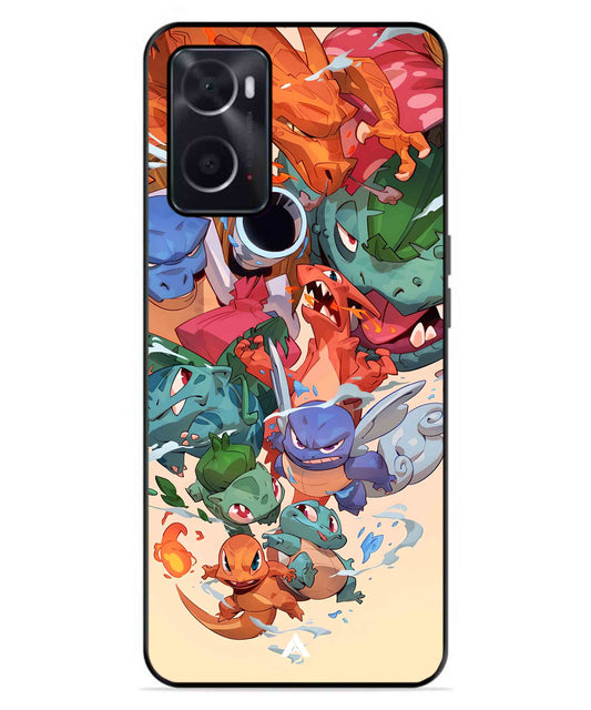 Pokemon Team 2 Metal Back Cover Phone Case for Oppo A96