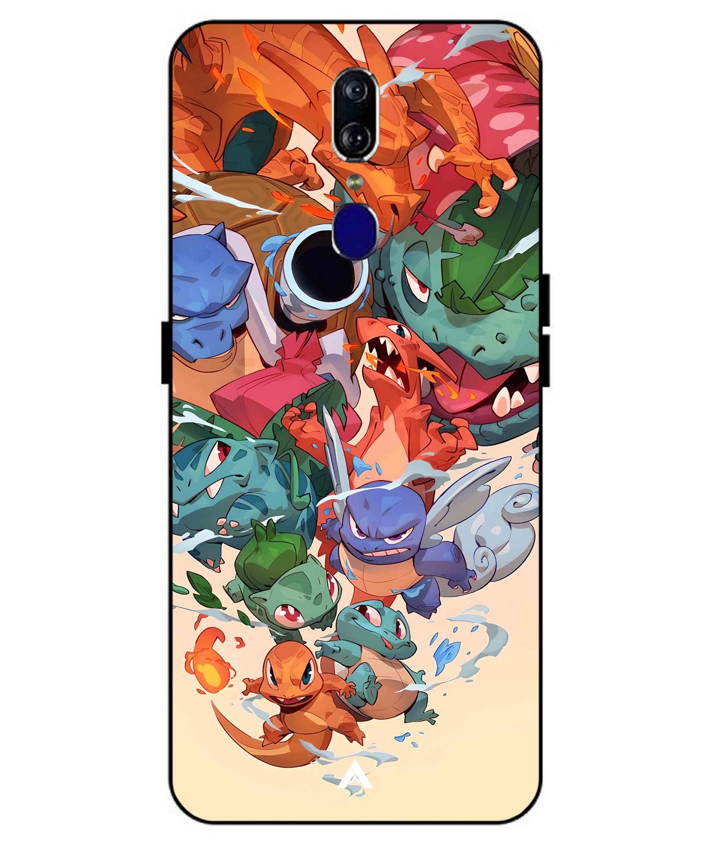 Pokemon Team 2 Metal Back Cover Phone Case for Oppo F11