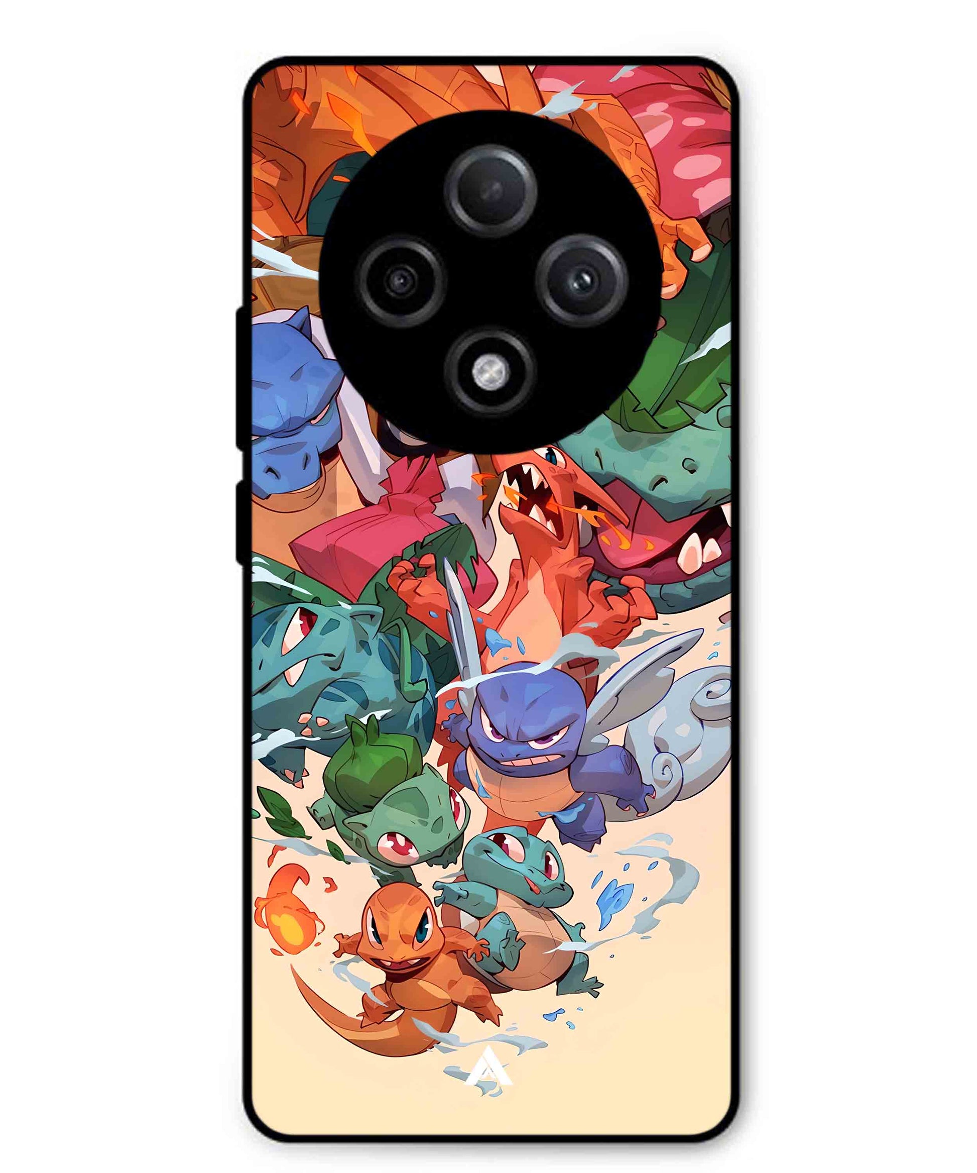 Pokemon Team 2 Metal Back Cover Phone Case for Oppo F27 Pro Plus