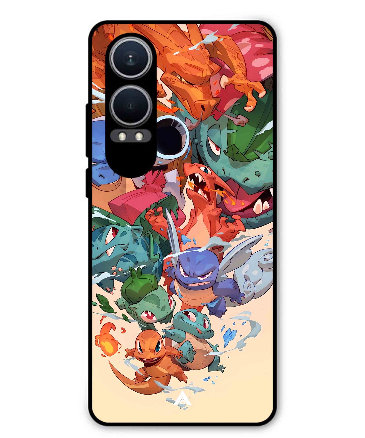 Pokemon Team 2 Metal Back Cover Phone Case for Oppo K12x