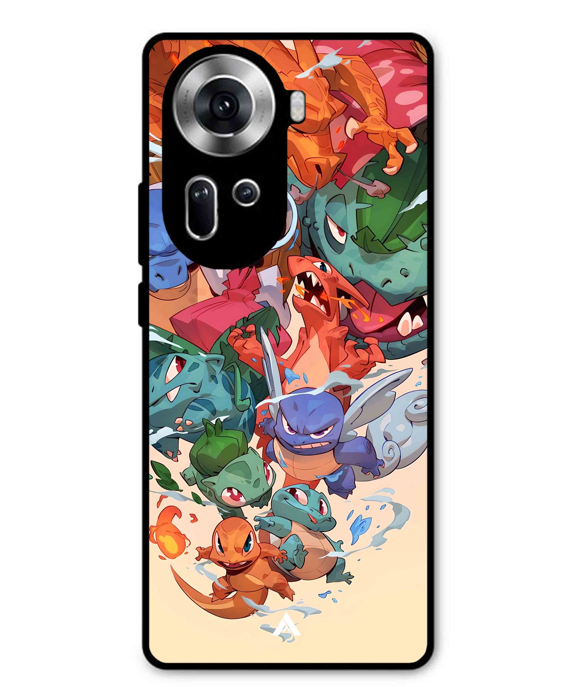 Pokemon Team 2 Metal Back Cover Phone Case for Oppo Reno 11
