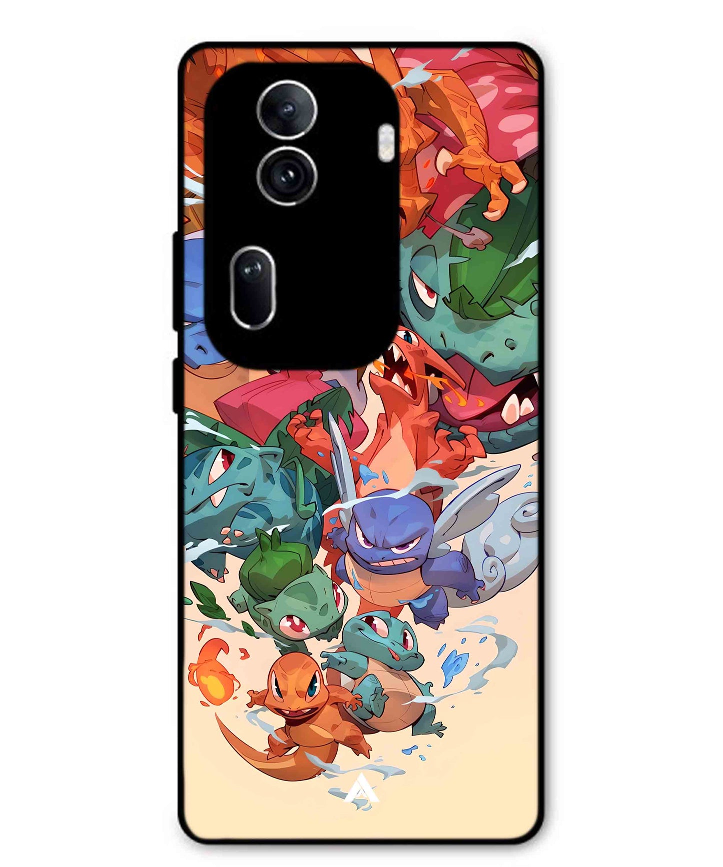 Pokemon Team 2 Metal Back Cover Phone Case for Oppo Reno 11 Pro