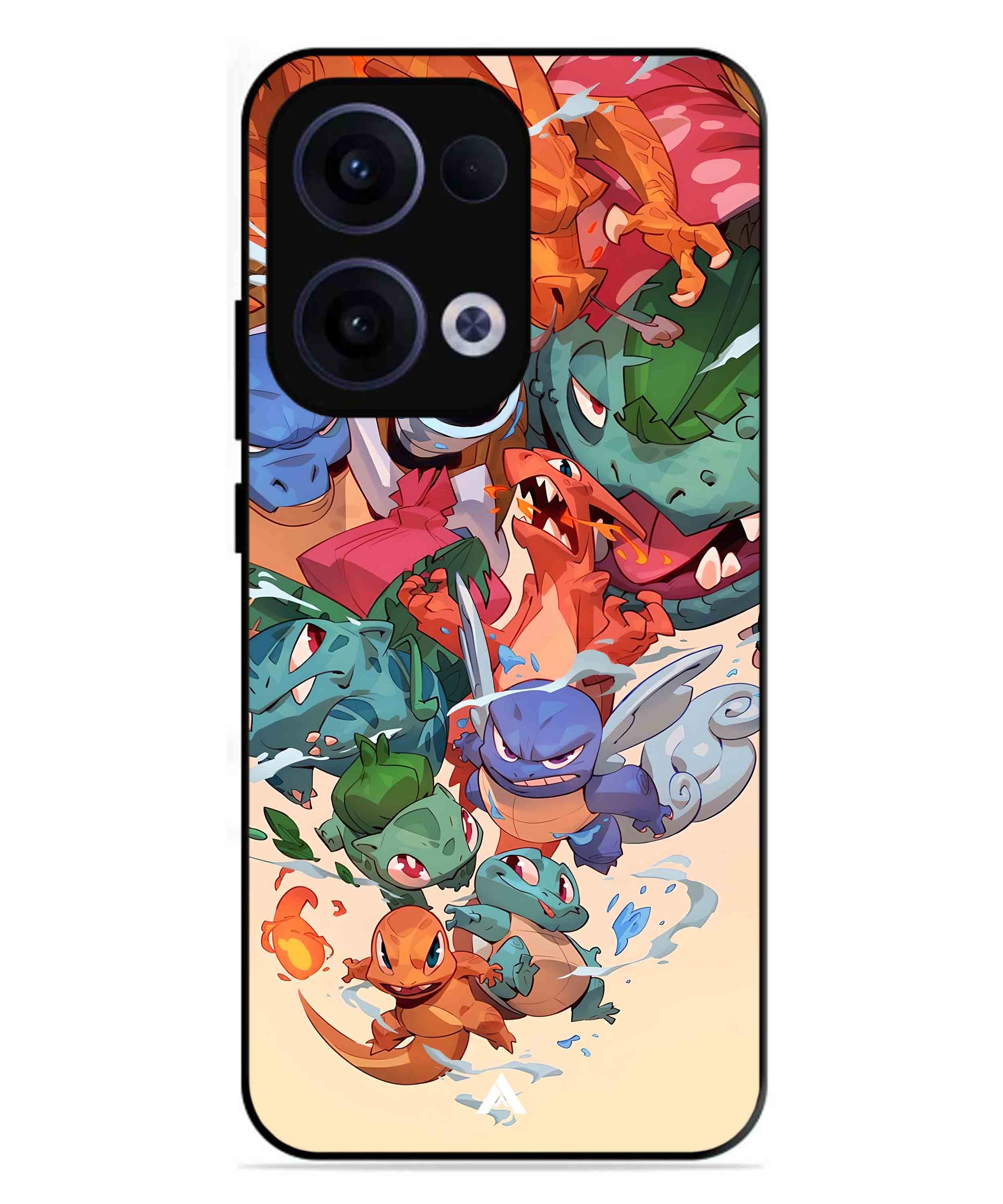 Pokemon Team 2 Metal Back Cover Phone Case for Oppo Reno 13