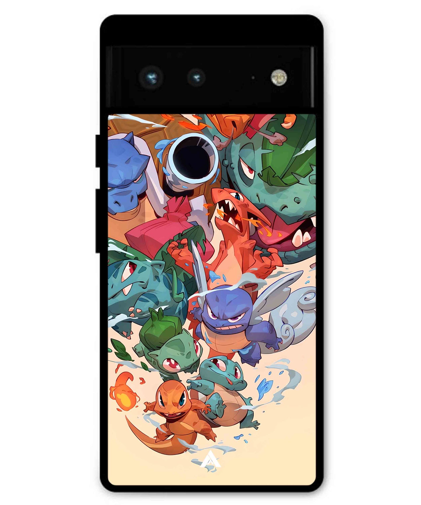 Pokemon Team 2 Metal Back Cover Phone Case for Pixel 6 Pro