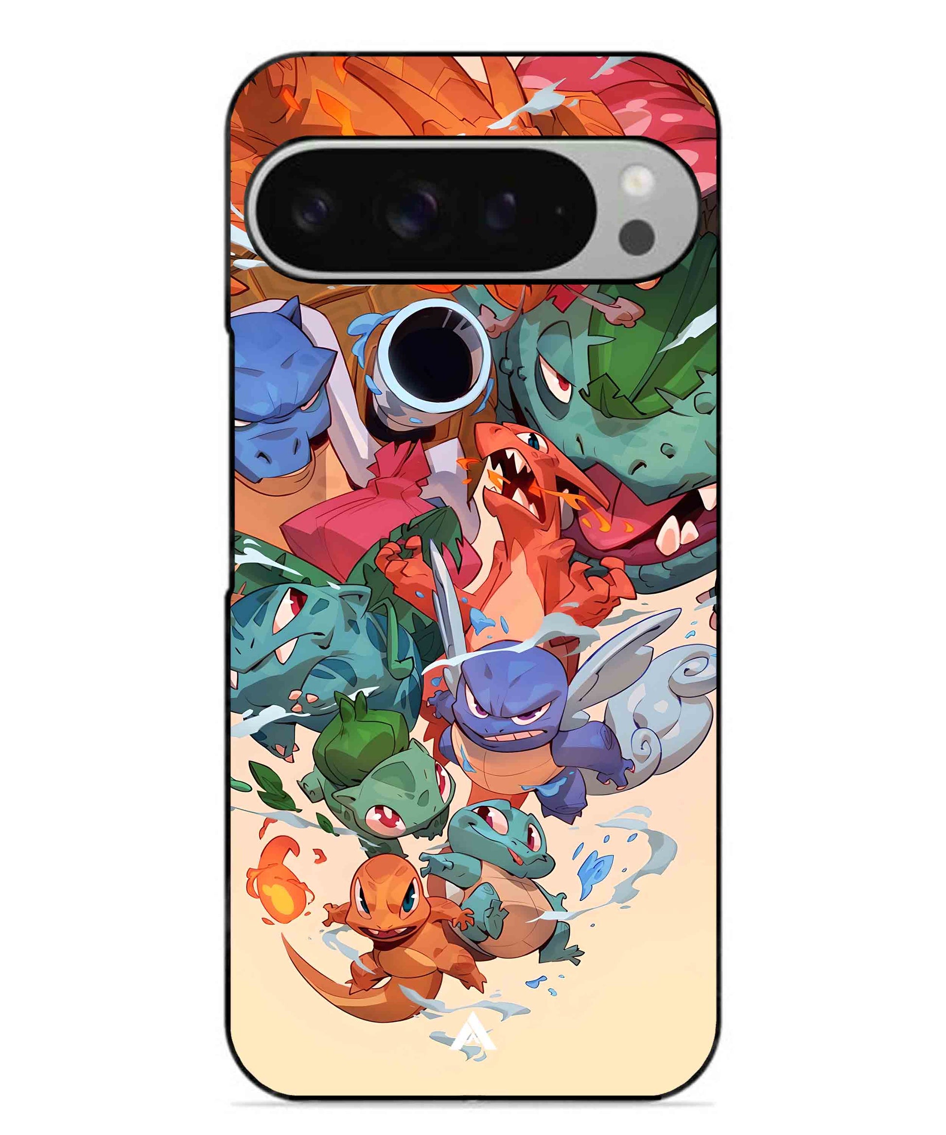 Pokemon Team 2 Metal Back Cover Phone Case for Pixel 9 Pro