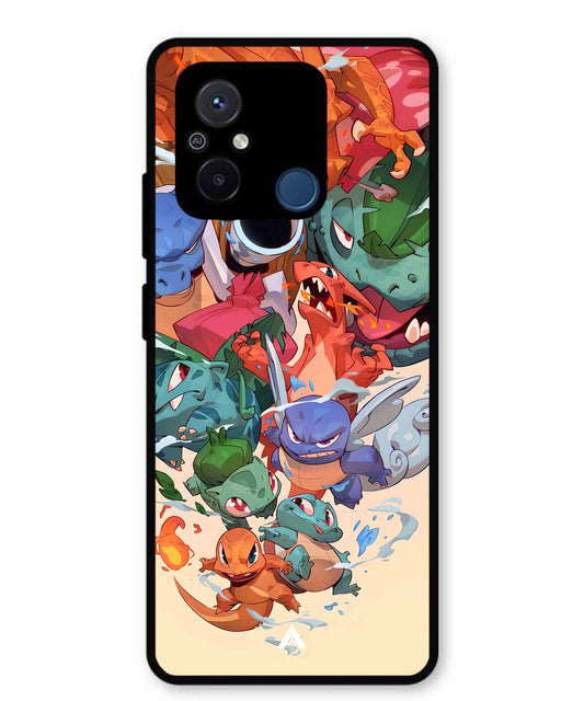 Pokemon Team 2 Metal Back Cover Phone Case for Poco C55