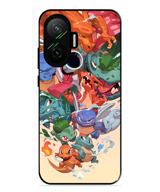 Pokemon Team 2 Metal Back Cover Phone Case for Poco F7