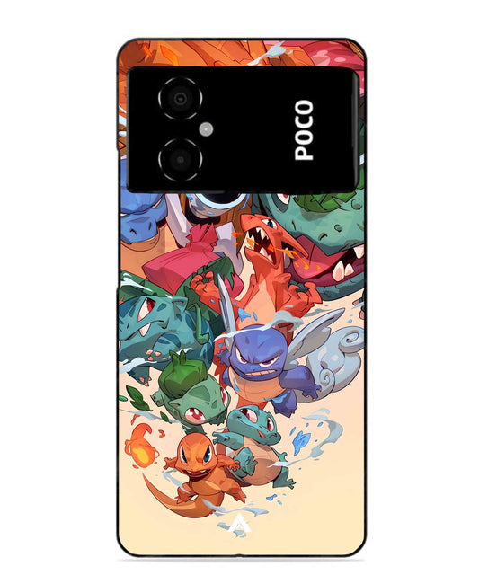 Pokemon Team 2 Metal Back Cover Phone Case for Poco M4 5G
