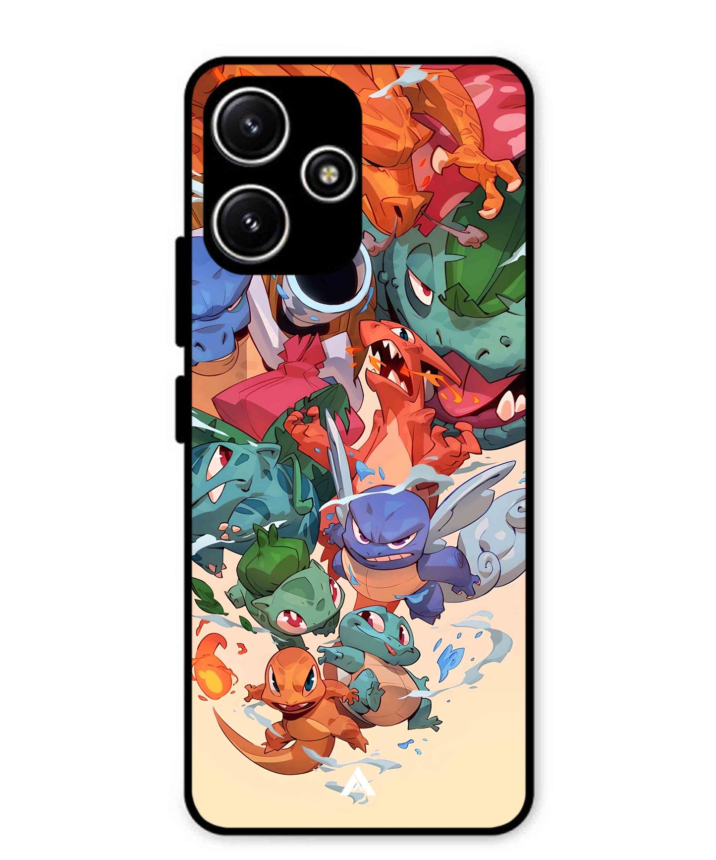 Pokemon Team 2 Metal Back Cover Phone Case for Poco M6 Pro