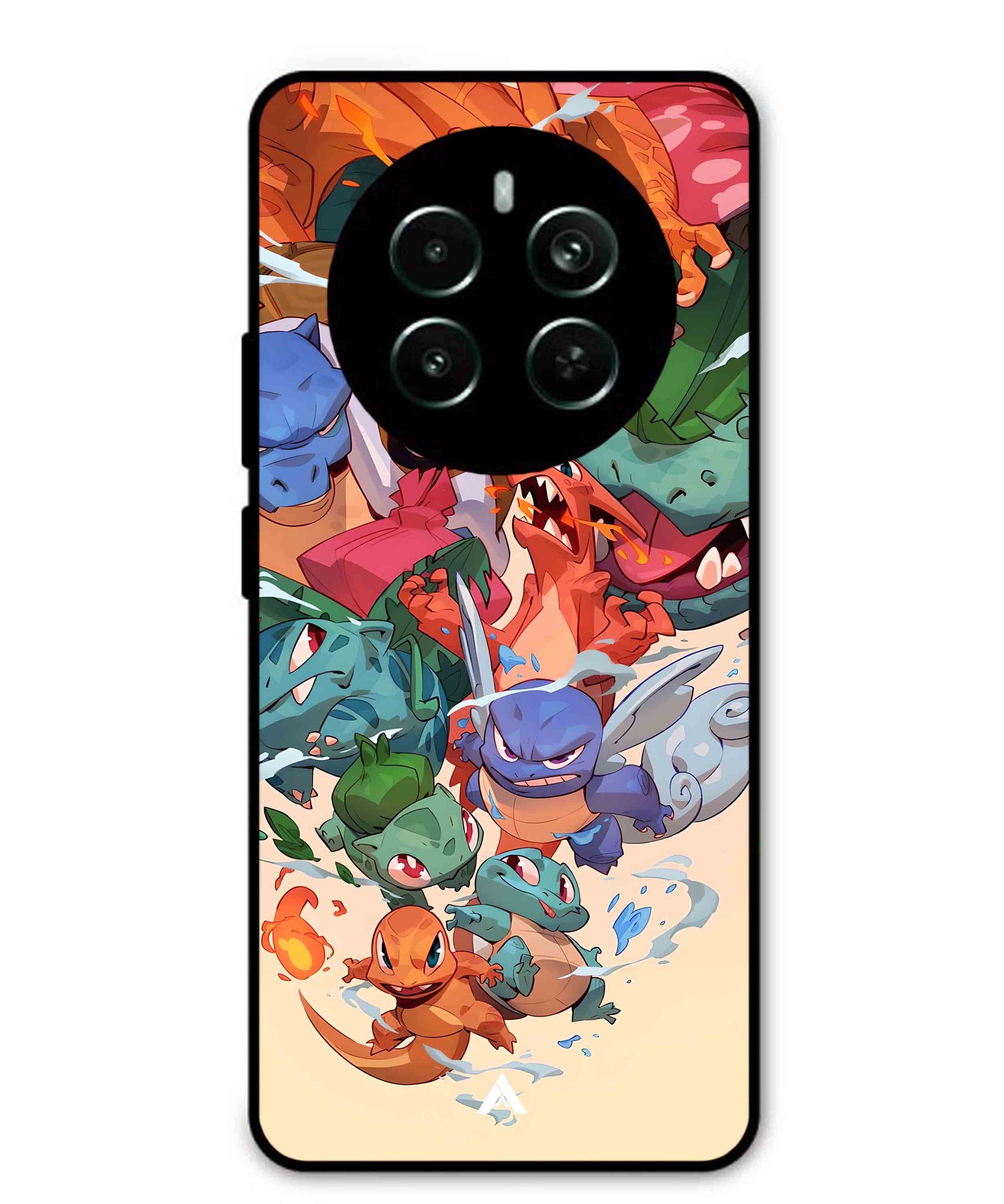 Pokemon Team 2 Metal Back Cover Phone Case for Realme 12 Pro Plus