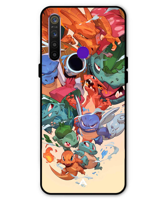 Pokemon Team 2 Metal Back Cover Phone Case for Realme 5i