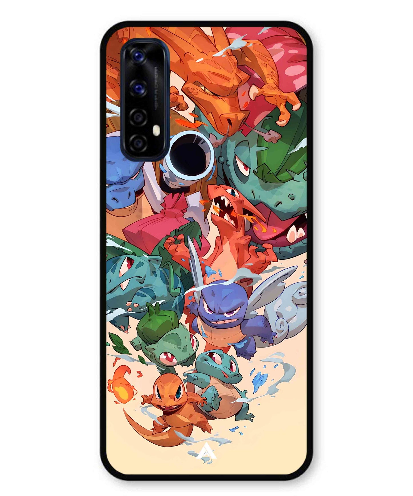 Pokemon Team 2 Metal Back Cover Phone Case for Realme 7