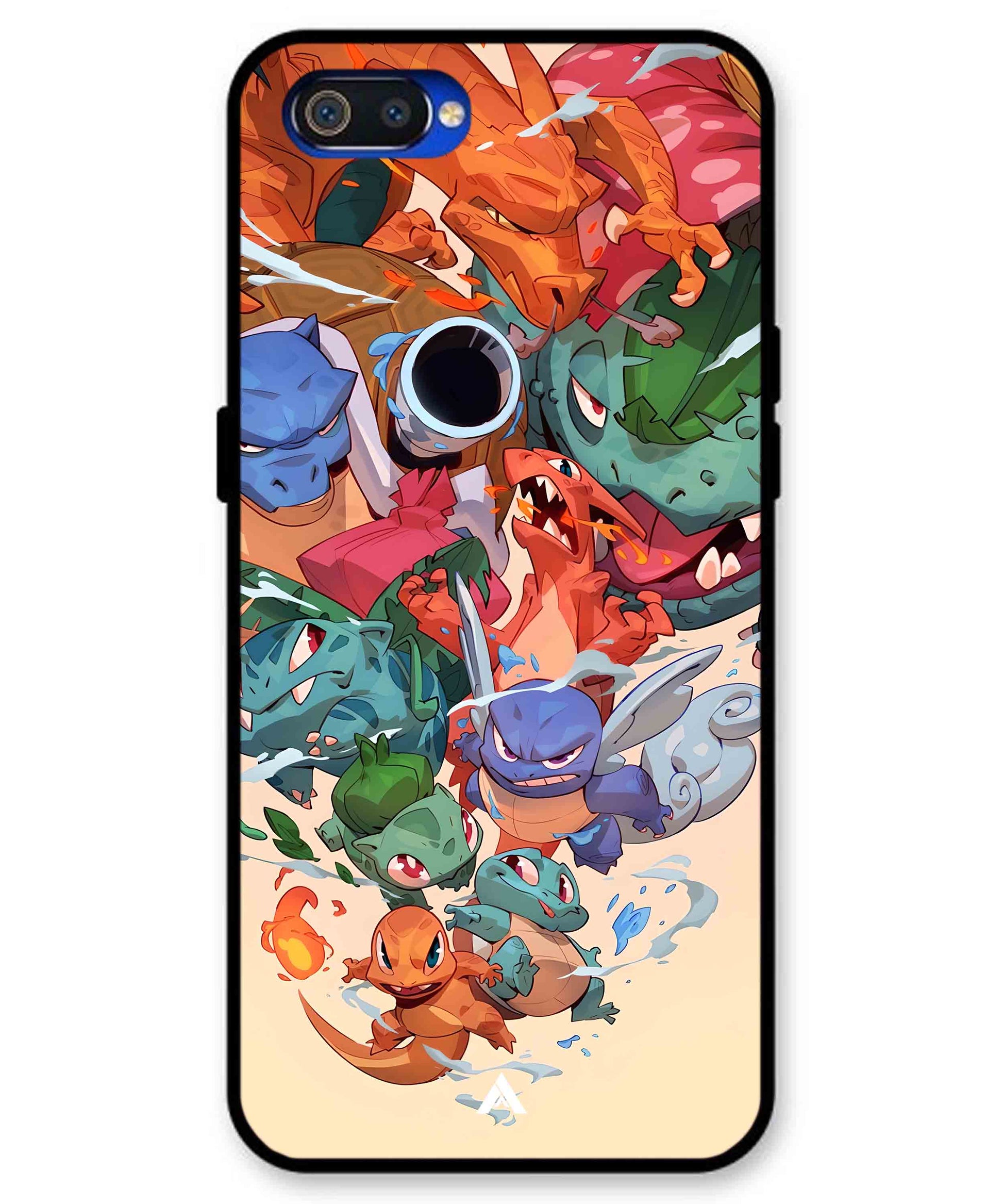 Pokemon Team 2 Metal Back Cover Phone Case for Realme C2