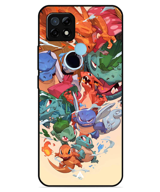 Pokemon Team 2 Metal Back Cover Phone Case for Realme C21