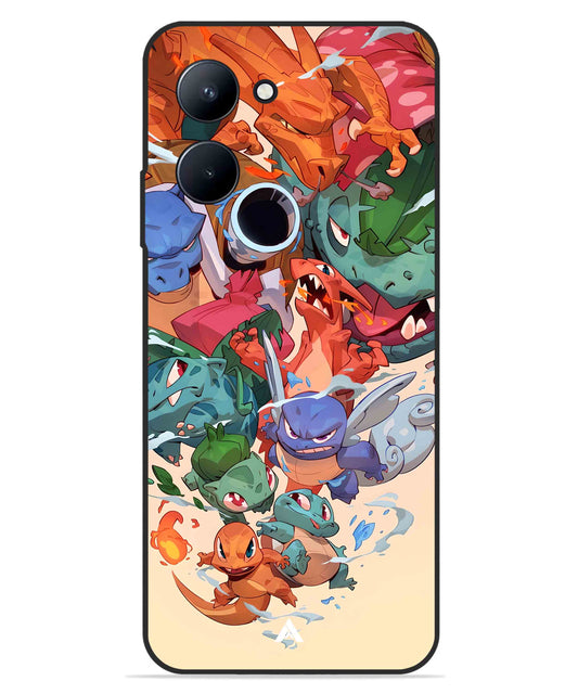 Pokemon Team 2 Metal Back Cover Phone Case for Realme C33