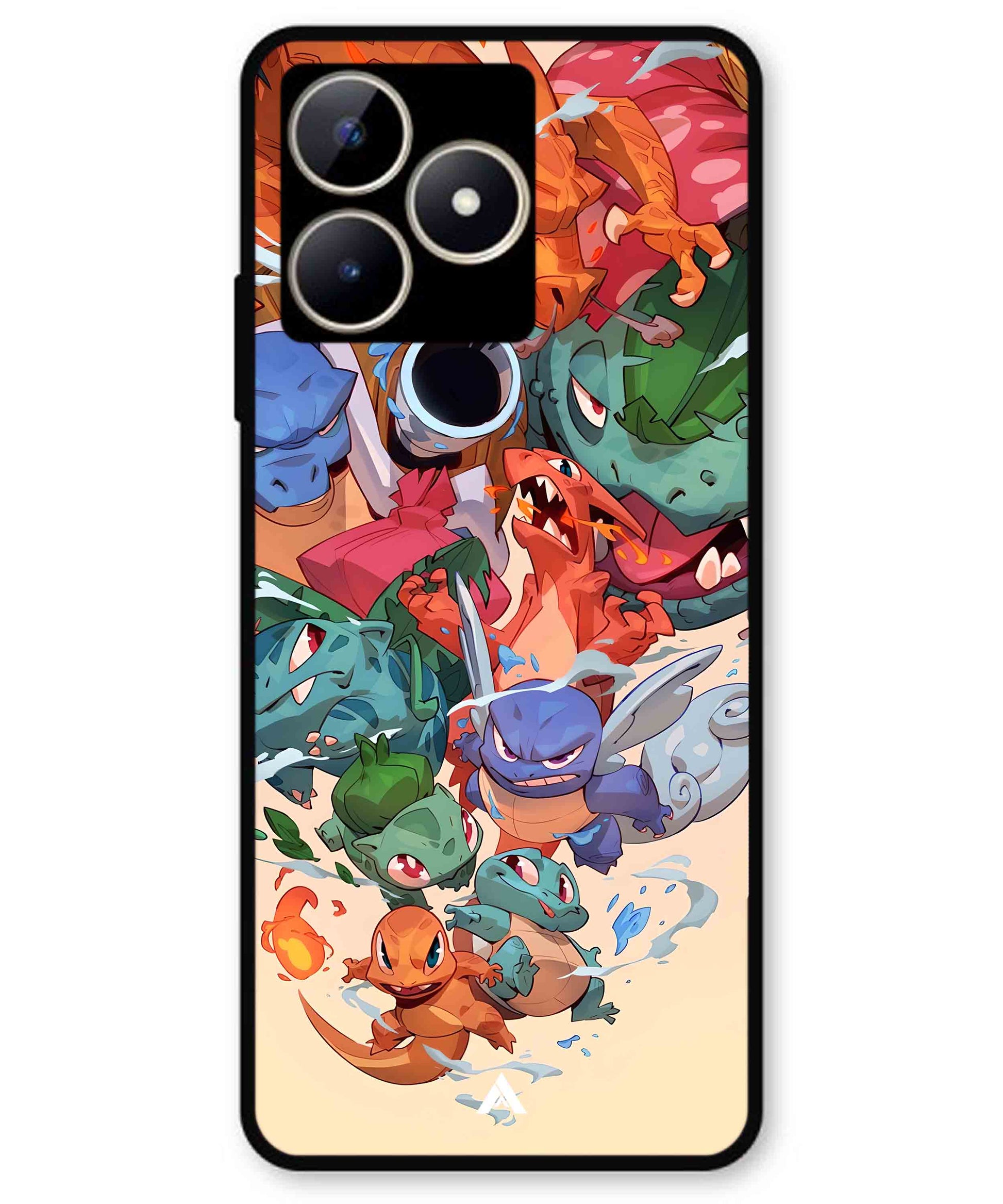 Pokemon Team 2 Metal Back Cover Phone Case for Realme C51