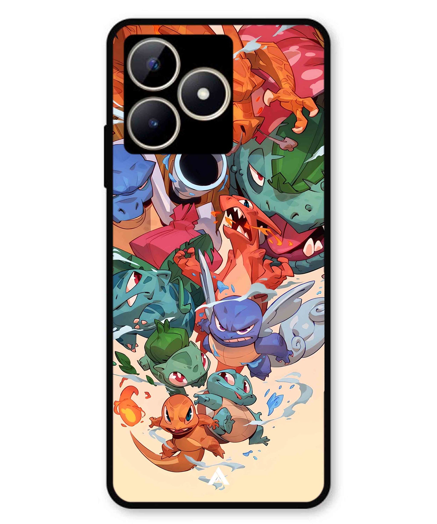 Pokemon Team 2 Metal Back Cover Phone Case for Realme C53