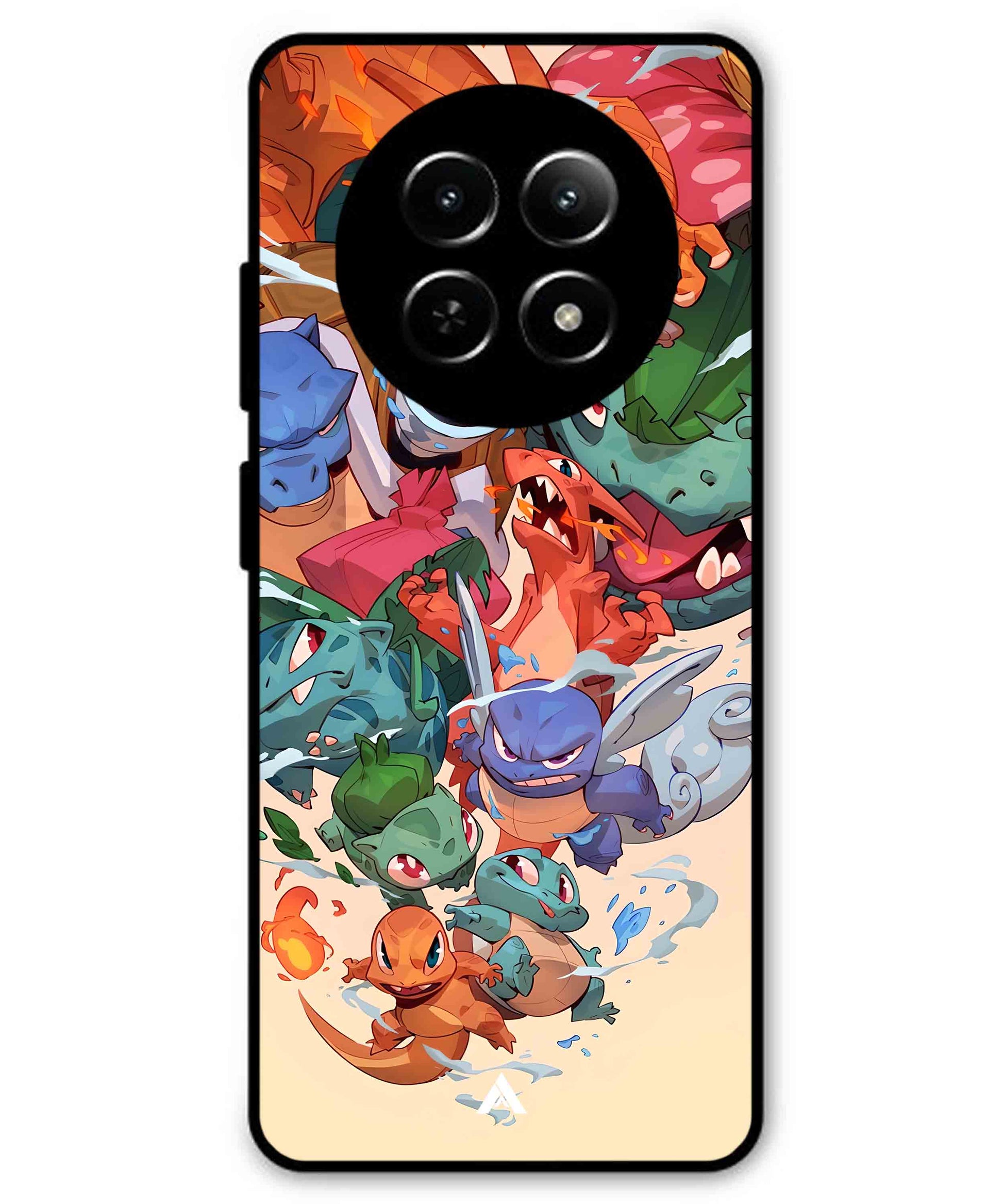 Pokemon Team 2 Metal Back Cover Phone Case for Realme C65